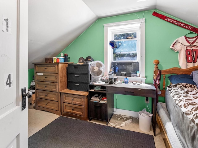 W7031 Hickory Ln, Elkhart Lake, WI 53020 - bedroom featuring lofted ceiling and cooling unit