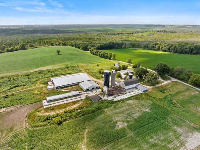 W7031 Hickory Ln, Elkhart Lake, WI 53020 - aerial view featuring a rural view