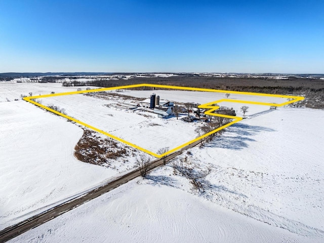 W7031 Hickory Ln, Elkhart Lake, WI 53020 - view of snowy aerial view