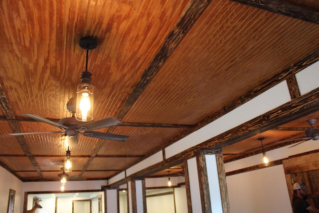 details featuring wooden ceiling