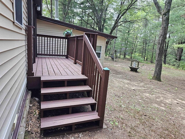 view of wooden deck