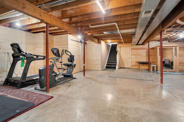 W12203 State Road 23, Ripon, WI 54971 - interior space featuring wooden walls