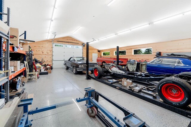 W12203 State Road 23, Ripon, WI 54971 - garage featuring wooden walls