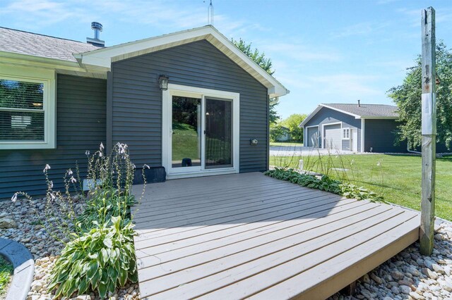 W12203 State Road 23, Ripon, WI 54971 - wooden deck with a yard