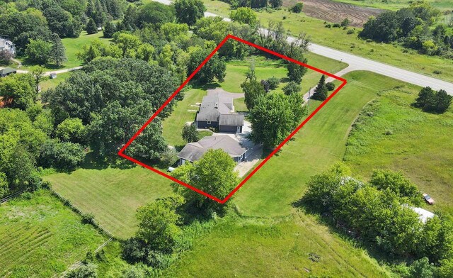 W12203 State Road 23, Ripon, WI 54971 - birds eye view of property with a rural view