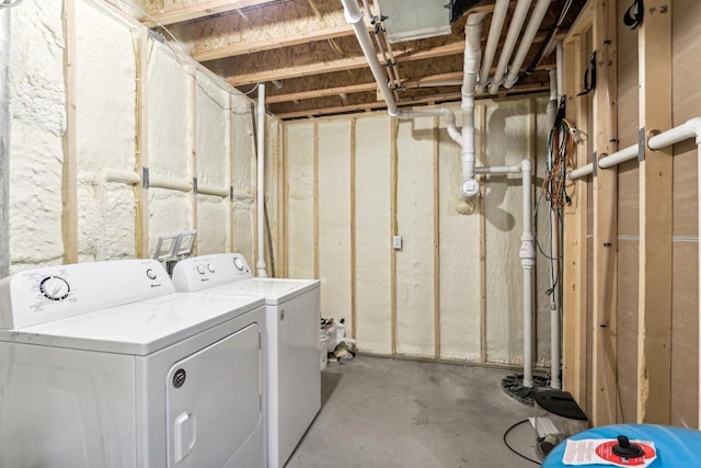 laundry area with washer and dryer and laundry area