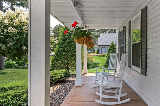 view of patio / terrace with a porch