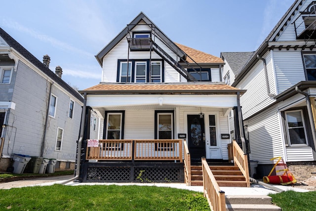 view of front facade featuring a porch