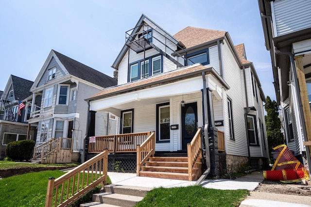 view of front of house with a porch