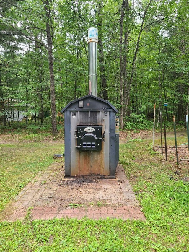 details with a wood stove