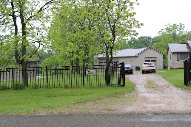 exterior space featuring a garage