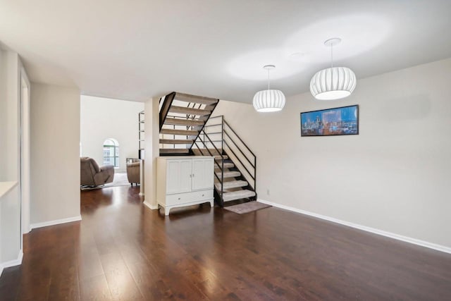 interior space featuring dark hardwood / wood-style floors