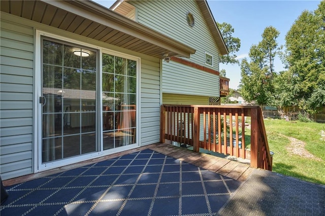 exterior space with a wooden deck