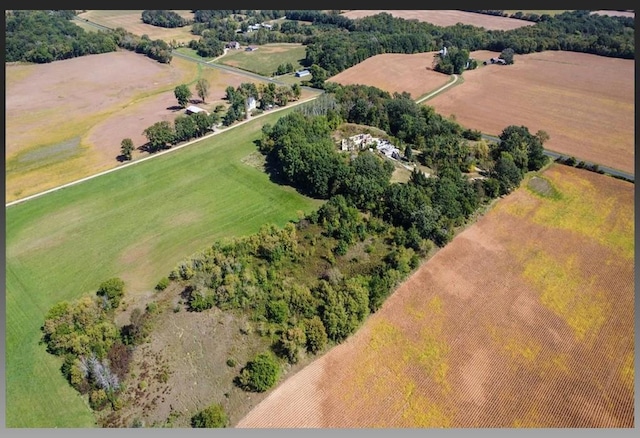 drone / aerial view featuring a rural view