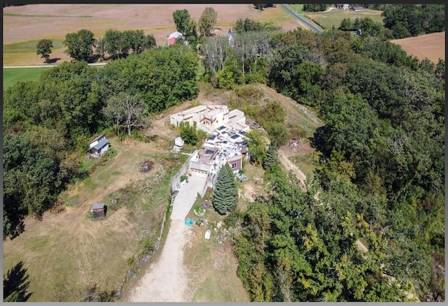 drone / aerial view featuring a rural view