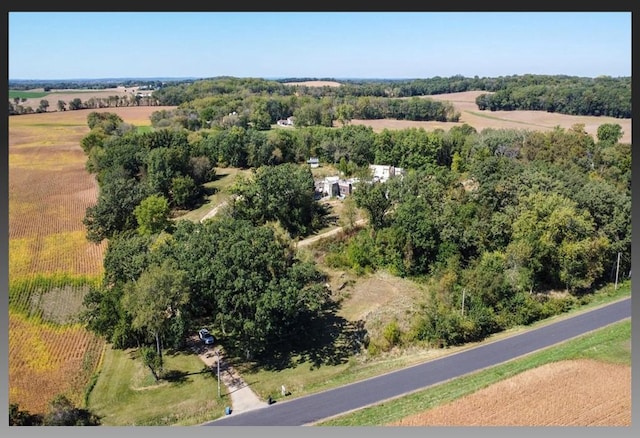 bird's eye view featuring a rural view