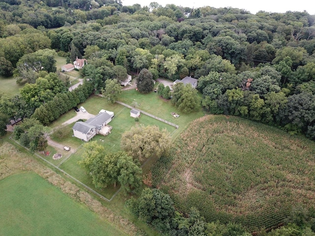 bird's eye view featuring a rural view