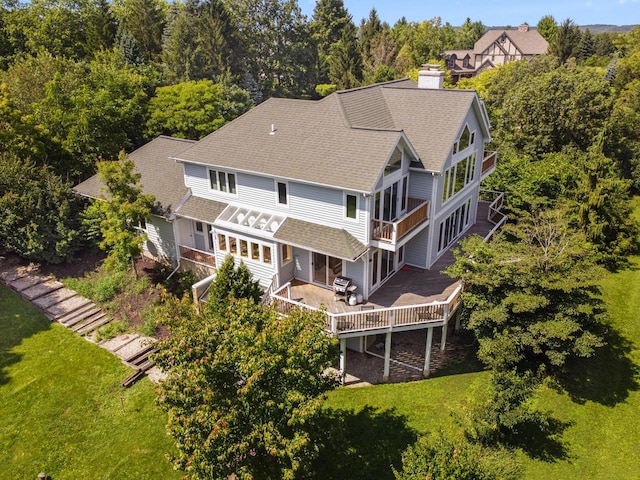 birds eye view of property