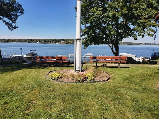 exterior space featuring a boat dock