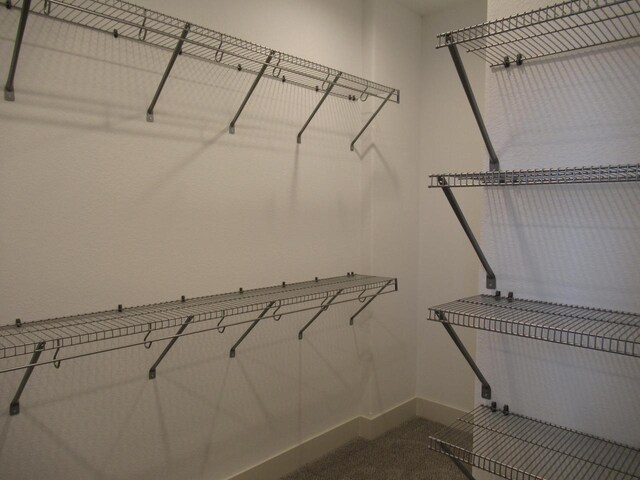 518 Woodside Ct, West Bend, WI 53095 - walk in closet featuring dark colored carpet