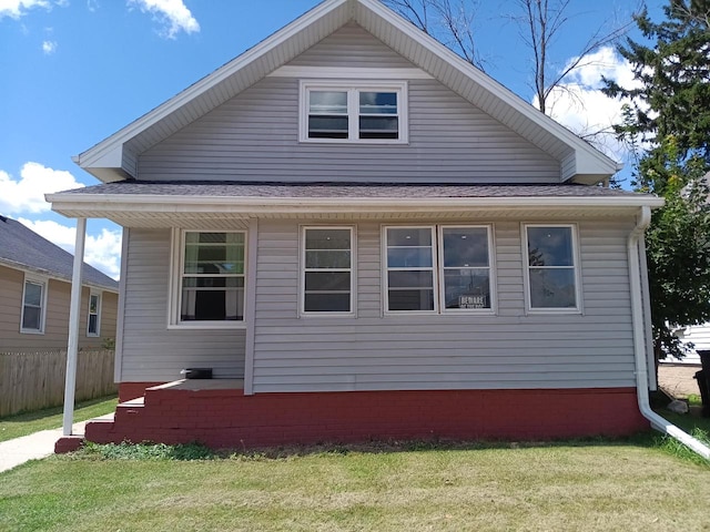 exterior space with a front lawn