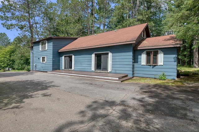 view of rear view of property