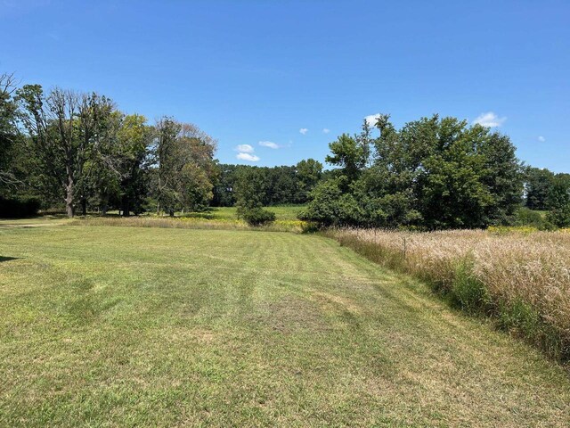 view of yard with a rural view