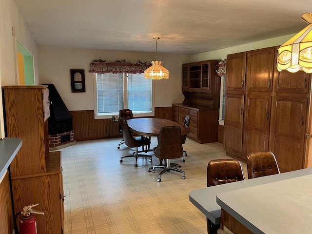 view of tiled dining room