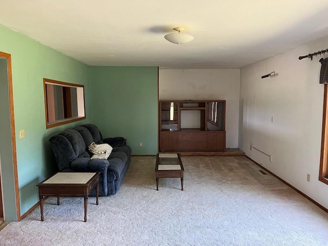 view of carpeted living room