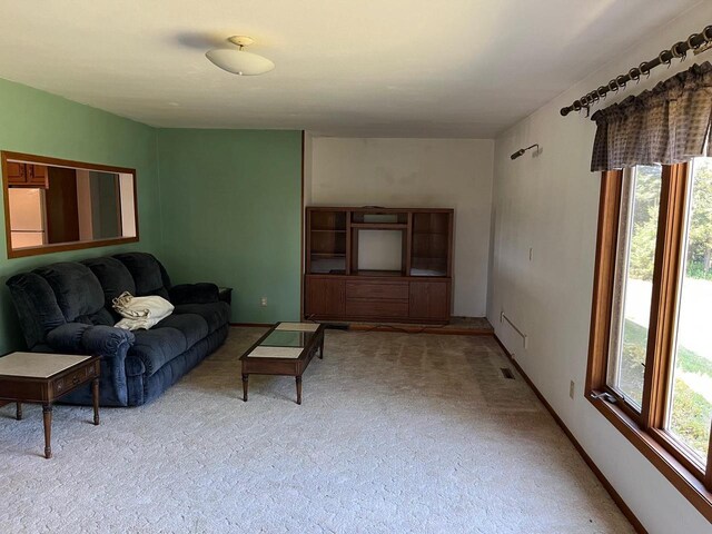 view of carpeted living room