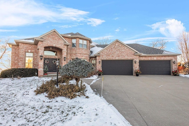 front of property featuring a garage