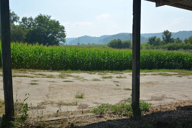 property view of mountains with a rural view