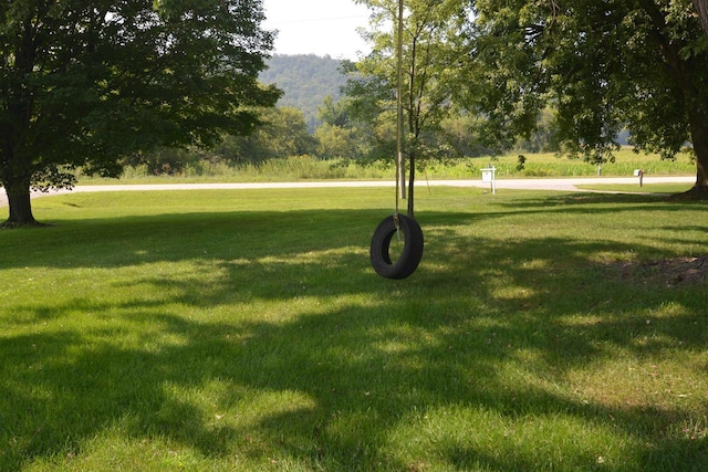 view of home's community featuring a lawn