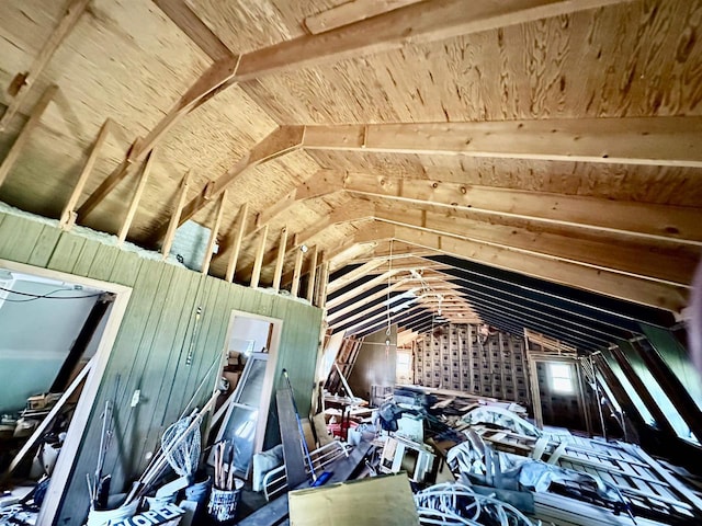 view of attic