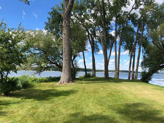 view of yard with a water view