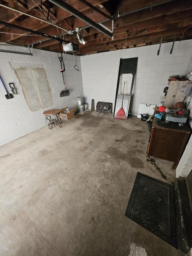 view of basement