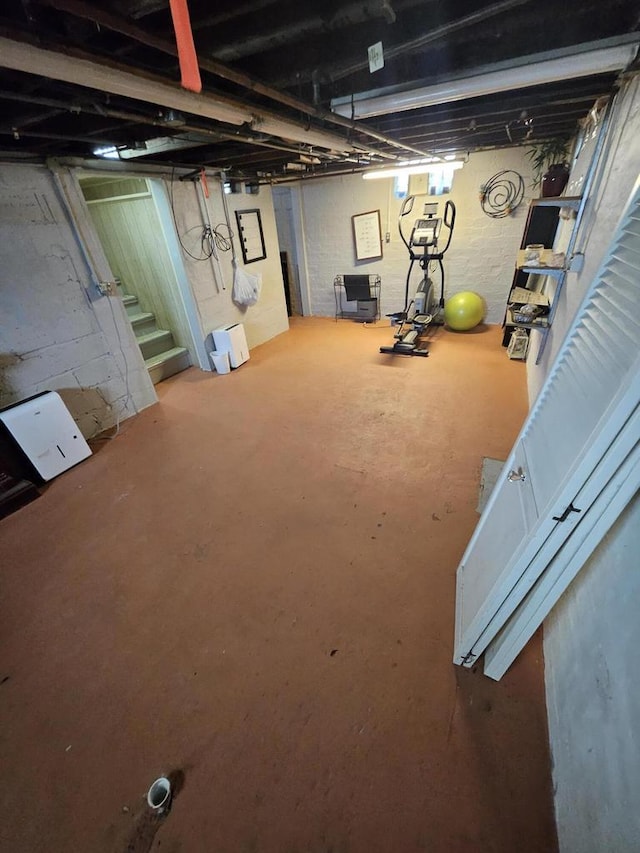 view of basement