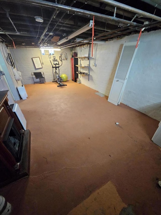 view of basement