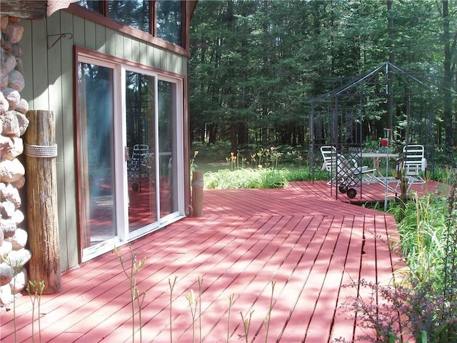 view of wooden terrace