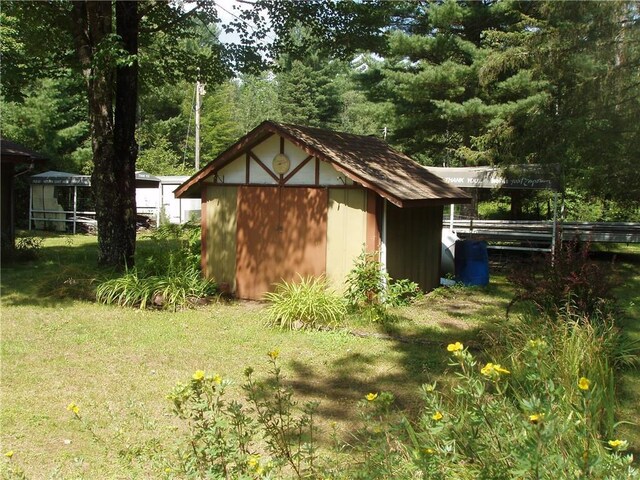 view of shed