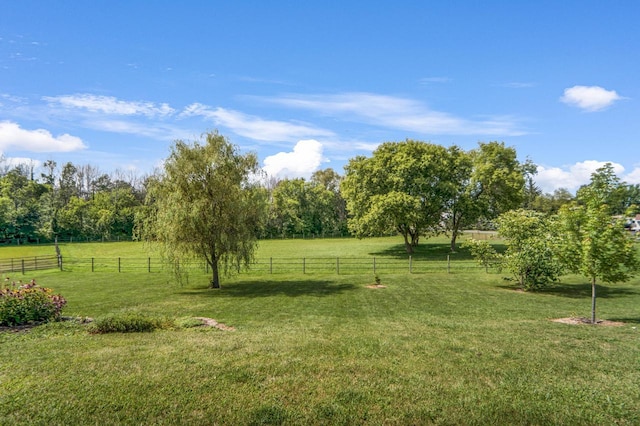 view of yard featuring a rural view