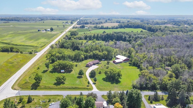 bird's eye view featuring a rural view