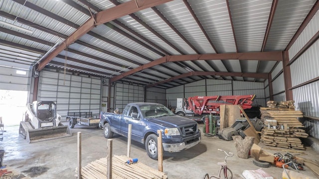 garage featuring a carport