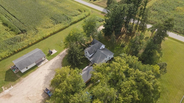 drone / aerial view with a rural view