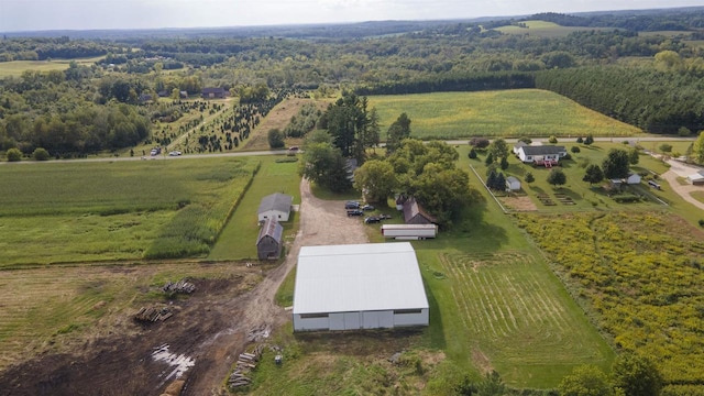 drone / aerial view featuring a rural view