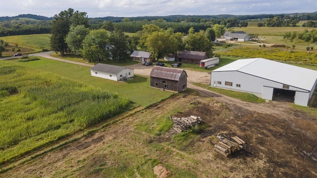 bird's eye view featuring a rural view