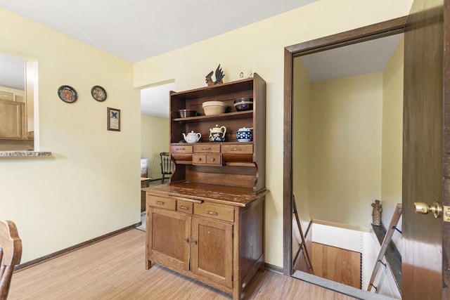 interior space featuring light wood-type flooring