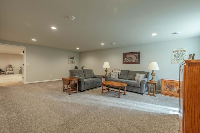 view of carpeted living room