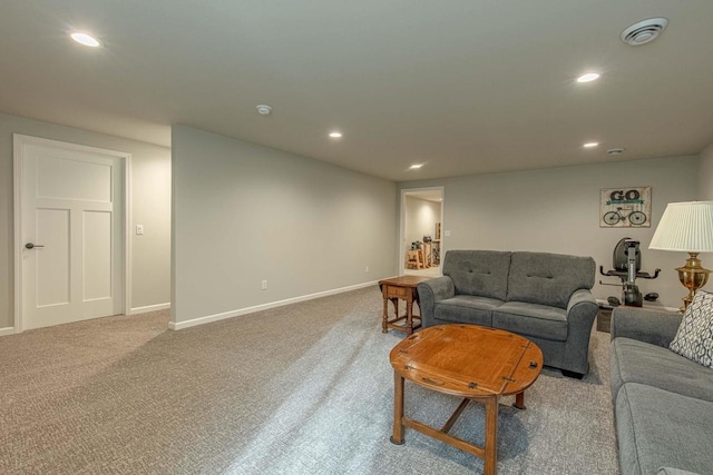 view of carpeted living room