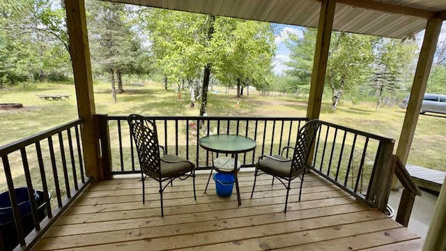 view of wooden terrace